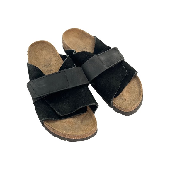 Birkenstock Kyoto Mule Leather Suede Adjustable Flat Sandals Shoes 37 L 6 M 4 - Picture 3 of 12